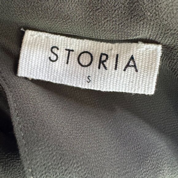 Storia Tiered Boho Babydoll Romper Ruffle Dolman Sleeves Oversized Womens Size S - Picture 6 of 8